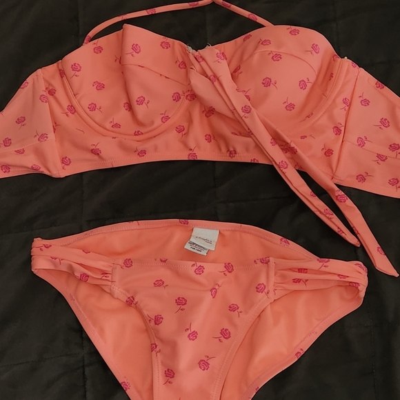 Bikini Candies Color Coral Bathing Suit 2 piece - Picture 1 of 6